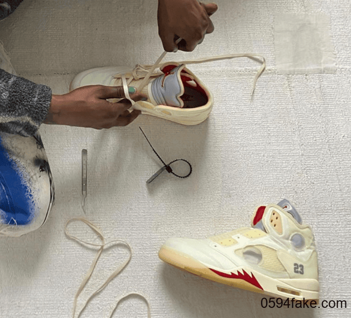 Virgil亲晒OW x AJ5“Sail”!颜值赛高! 货号:CT8480-100