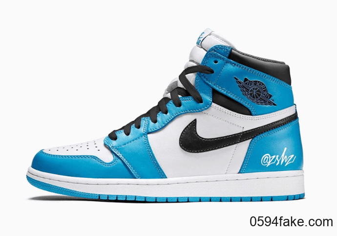 全新AJ1首度曝光!清新大学蓝!2021年发售! 货号:555088-134