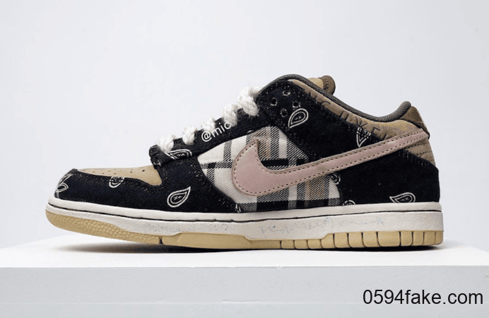 Travis Scott x Nike SB Dunk Low月底发售!细节满满! 货号:CT5053-001