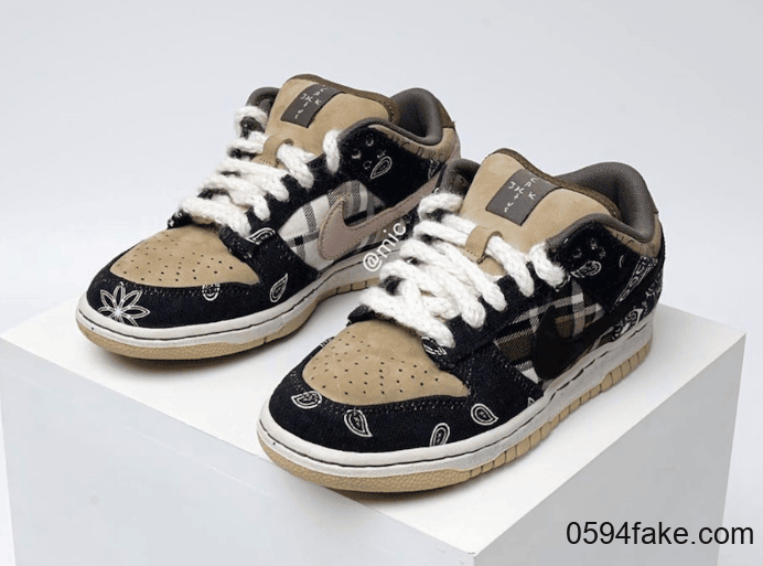 Travis Scott x Nike SB Dunk Low月底发售!细节满满! 货号:CT5053-001