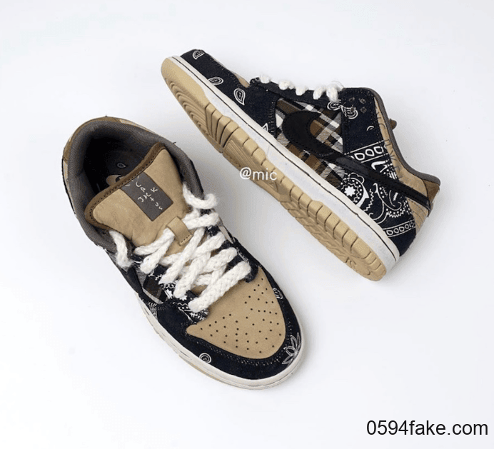 Travis Scott x Nike SB Dunk Low月底发售!细节满满! 货号:CT5053-001