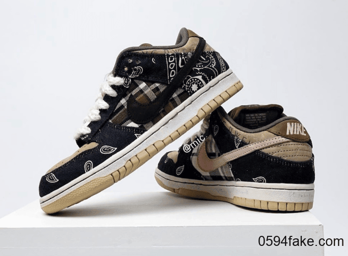 Travis Scott x Nike SB Dunk Low月底发售!细节满满! 货号:CT5053-001