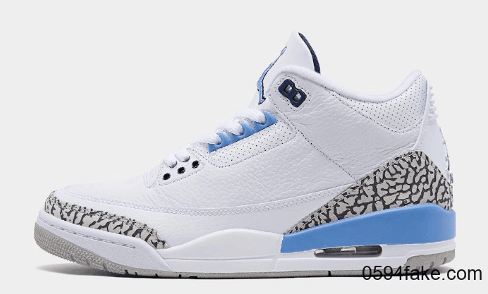 难得市售的北卡配色!北卡蓝AJ3 “UNC”下月登场! 货号:CT8532-104