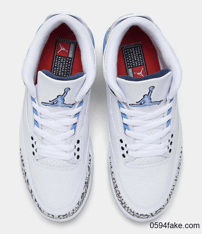 难得市售的北卡配色!北卡蓝AJ3 “UNC”下月登场! 货号:CT8532-104