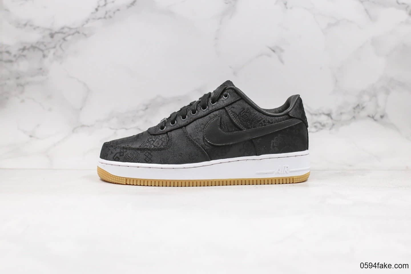 耐克Fragment X CLOT x Air Force 1纯原版本藤原浩陈冠希三方联名款黑丝绸正确内层原盒原标原材料打造 货号:CZ3986-001