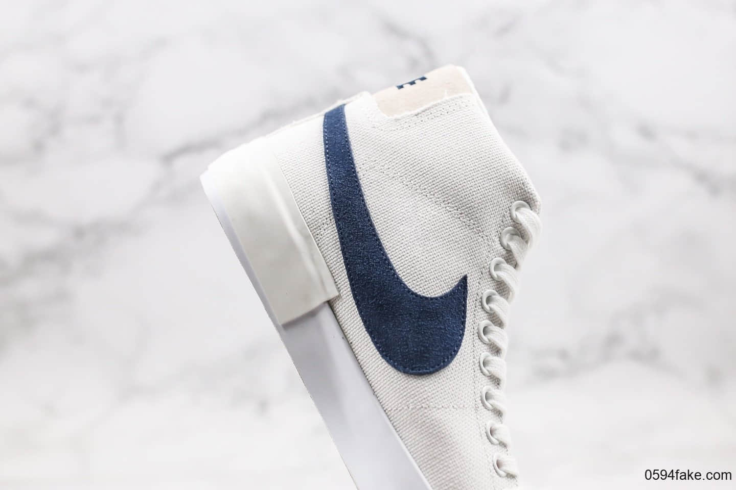耐克Nike SB Zoom Blazer Mid Edge Hack Pack纯原版本开拓者SB高帮解构拆线大钩白灰深蓝红配色内置Zoom气垫 货号:CI3833-100