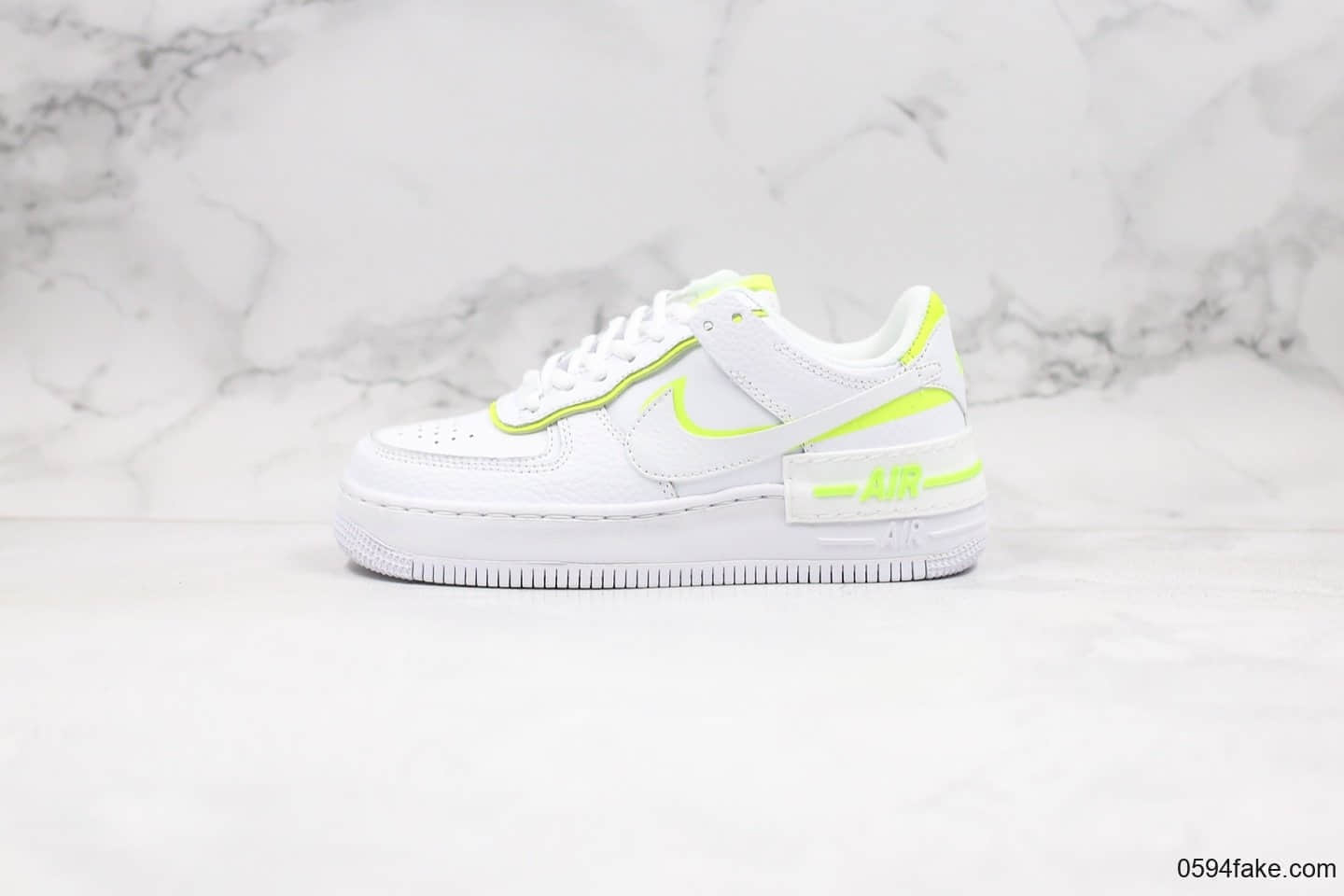 耐克Nike Air Force 1 Shadow纯原版本低帮空军一号马卡龙糖果白绿色原盒原标正确卡色 货号:CI0919-104