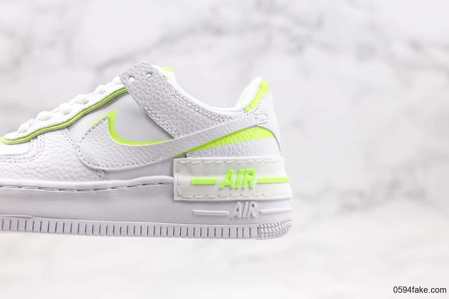 耐克Nike Air Force 1 Shadow纯原版本低帮空军一号马卡龙糖果白绿色原盒原标正确卡色 货号:CI0919-104