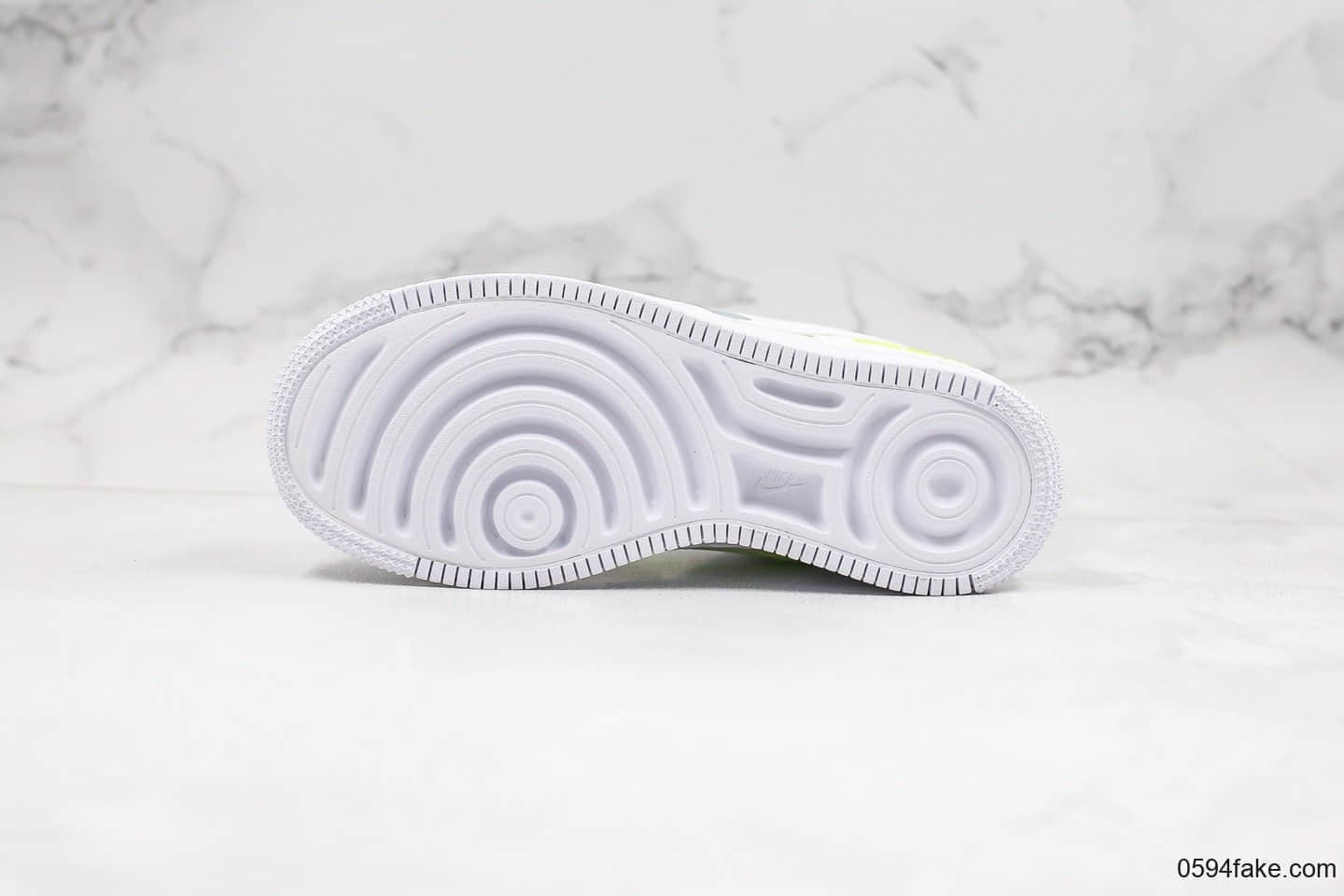 耐克Nike Air Force 1 Shadow纯原版本低帮空军一号马卡龙糖果白绿色原盒原标正确卡色 货号:CI0919-104