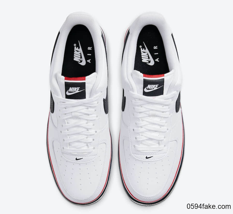 清新十足!这双Air Force1 Low美国主题色带 货号:CJ1377-100