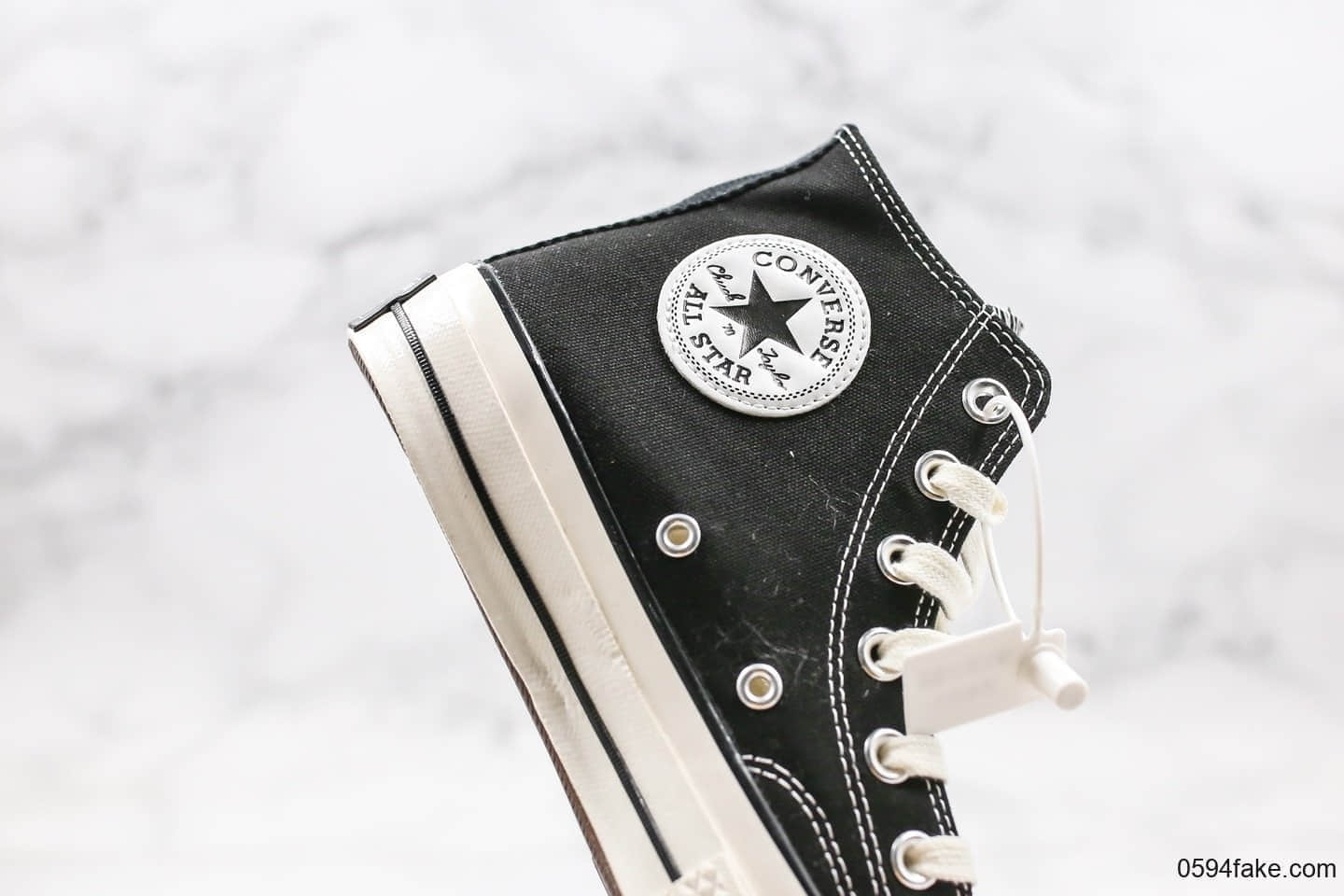 匡威Converse Chunk Taylor Side Pocket公司级版本高帮侧边黑白小口袋原厂硫化大底正确硅蓝软中底 货号:167044F