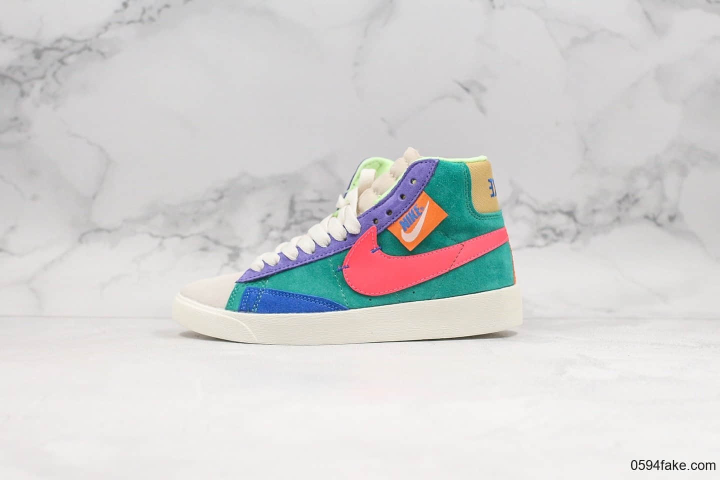 耐克Nike Blazer Mid纯原版本中帮开拓者马卡龙板鞋原档案数据开发原楦头纸板打造 货号：CQ7786-561