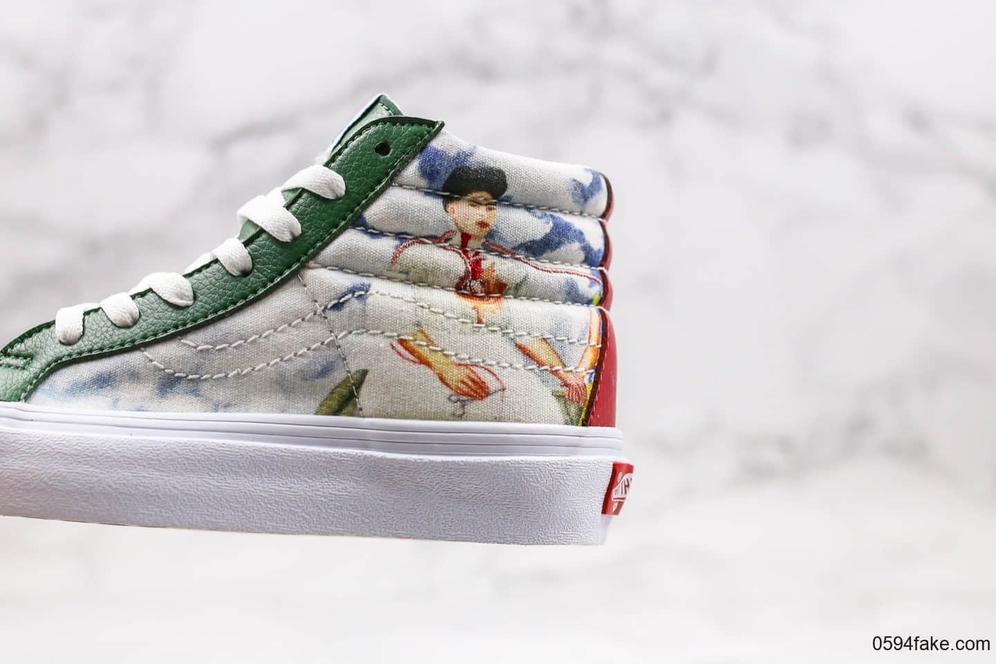 万斯Vault by Vans x Frida Kahlo公司级墨西哥画家联名款高帮彩绘西瓜印花配色原厂硫化大底内置钢印 货号:VN0A4BVBTSL