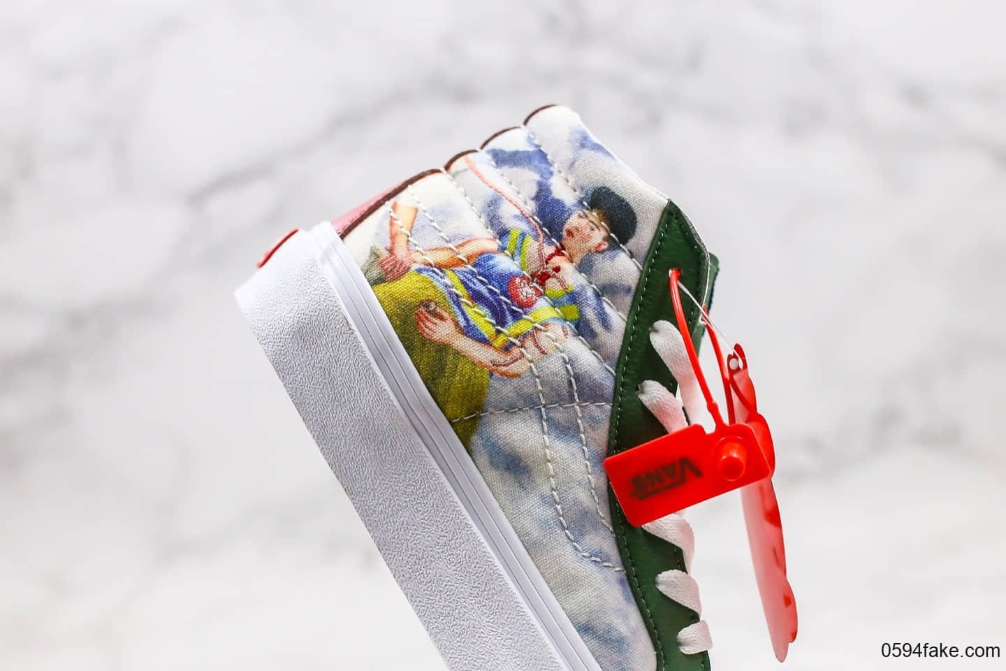 万斯Vault by Vans x Frida Kahlo公司级墨西哥画家联名款高帮彩绘西瓜印花配色原厂硫化大底内置钢印 货号:VN0A4BVBTSL