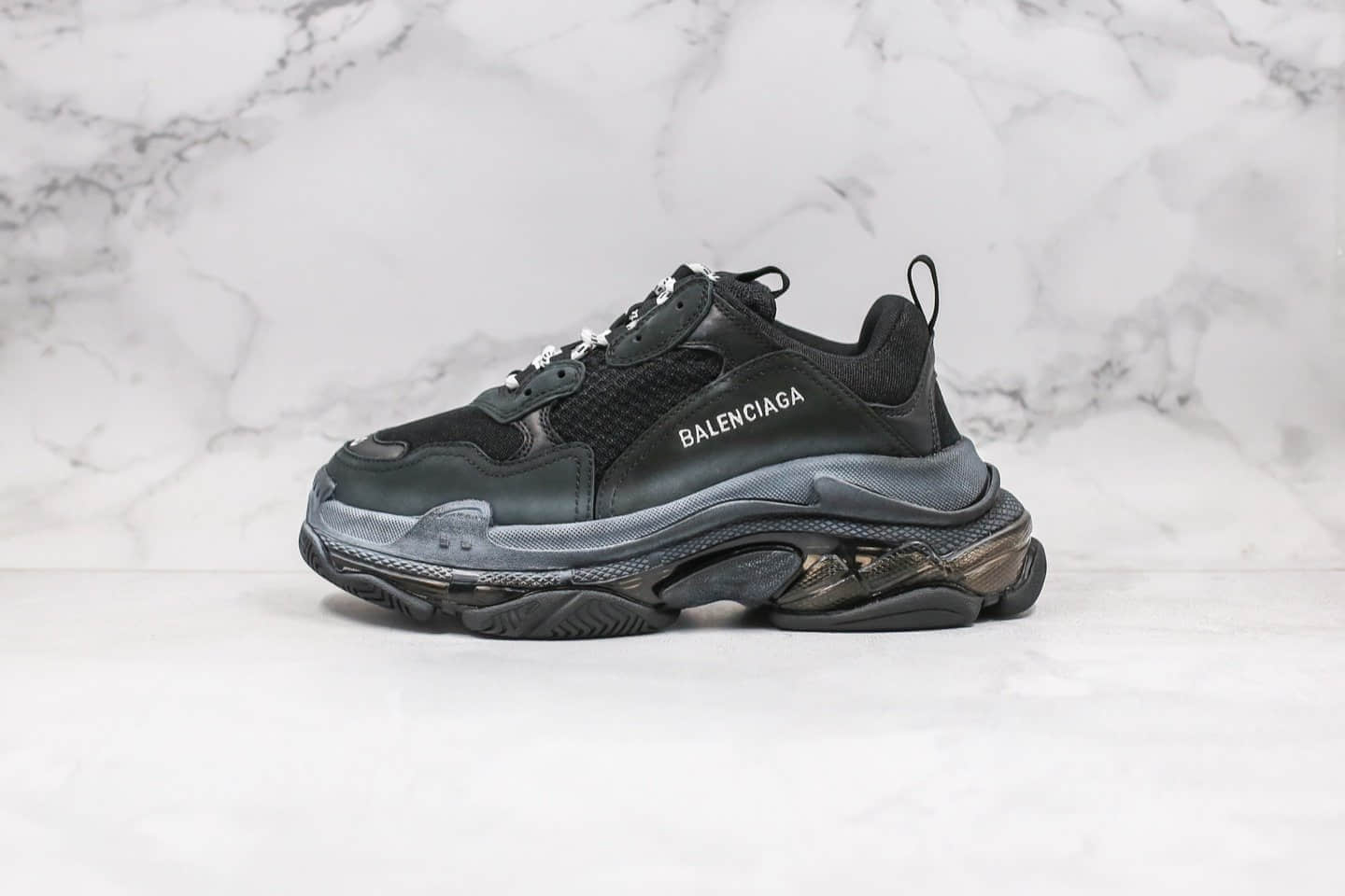 巴黎世家Balenciaga Triple S纯原版本做旧复古老爹鞋原厂TPU气垫组合大底进口头层皮料正确立体LOGO