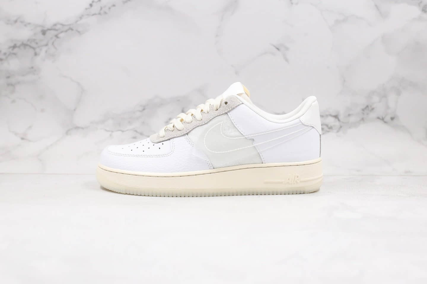耐克Nike Air Force 1 Low DNA纯原版本低帮空军一号解构DNA米白色内置气垫透明鞋底原盒原标 货号：CV3040-100