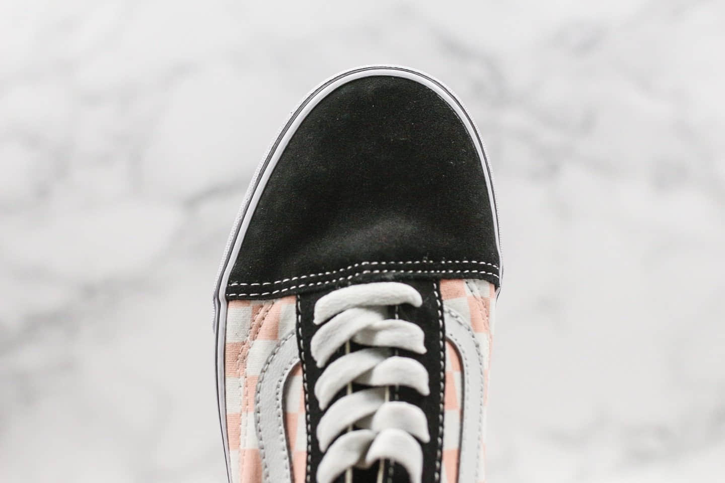 万斯VANS Old Skool Platfor厚底黑粉棋盘格公司级版本原盒原标内置钢印原厂硫化大底 货号:VN0A3B3UBKA