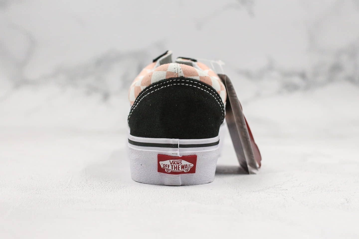 万斯VANS Old Skool Platfor厚底黑粉棋盘格公司级版本原盒原标内置钢印原厂硫化大底 货号:VN0A3B3UBKA