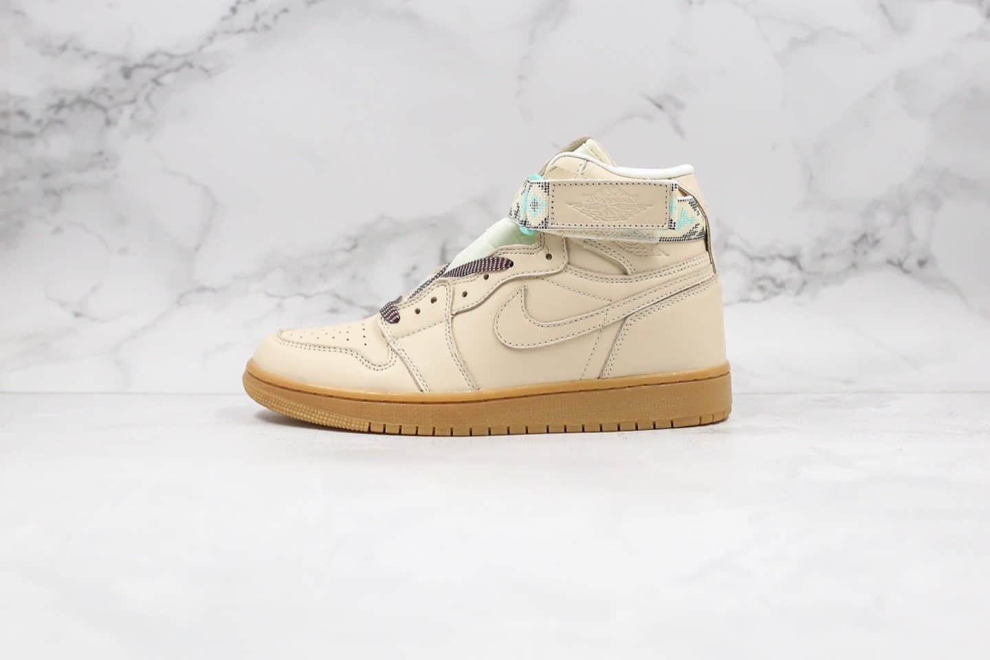 乔丹Air Jordan 1 Retro High Strap N7纯原版本高帮AJ1北美原住民全明星慈善配色原盒配件 货号:AR4410-207