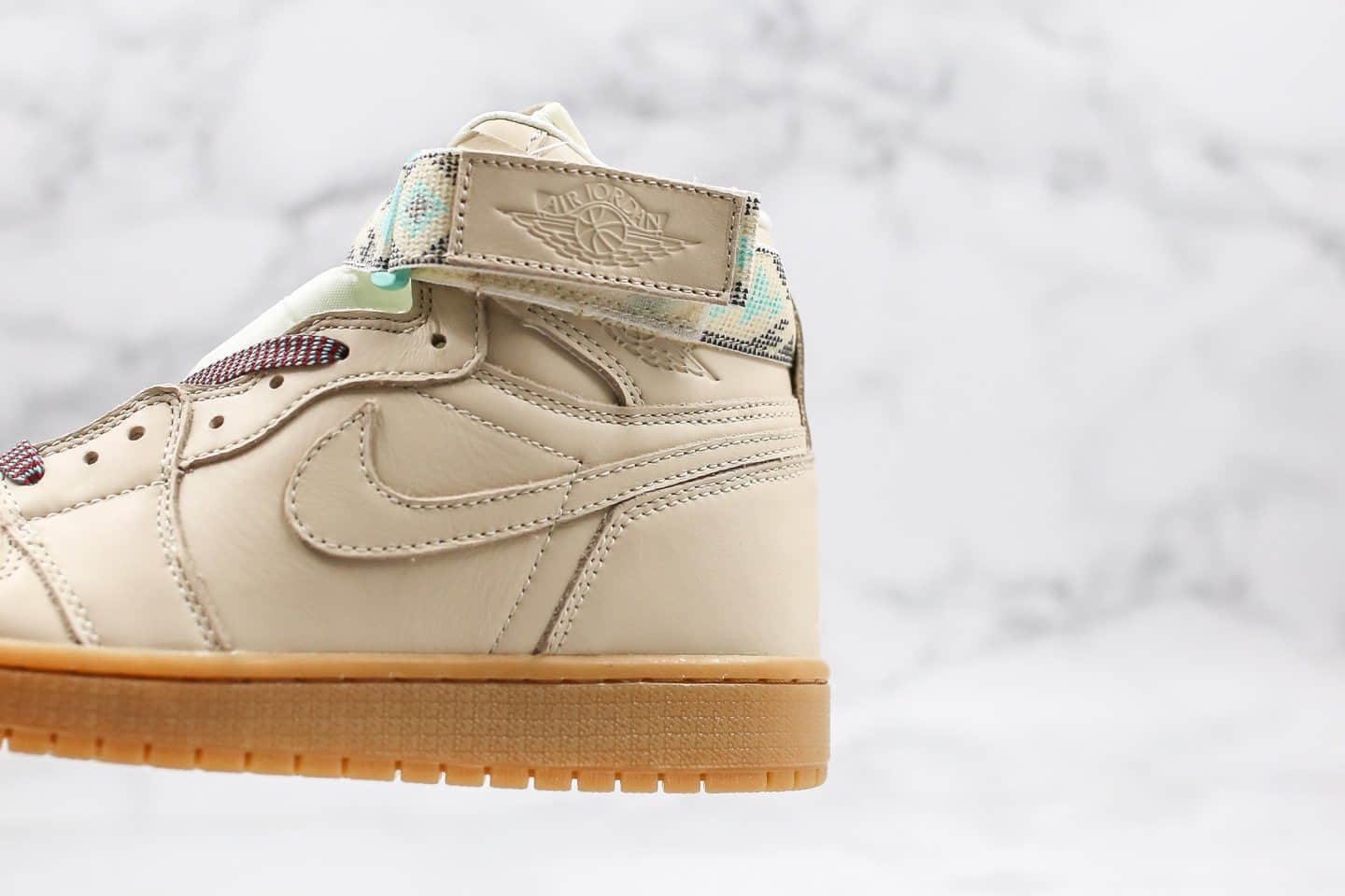 乔丹Air Jordan 1 Retro High Strap N7纯原版本高帮AJ1北美原住民全明星慈善配色原盒配件 货号:AR4410-207
