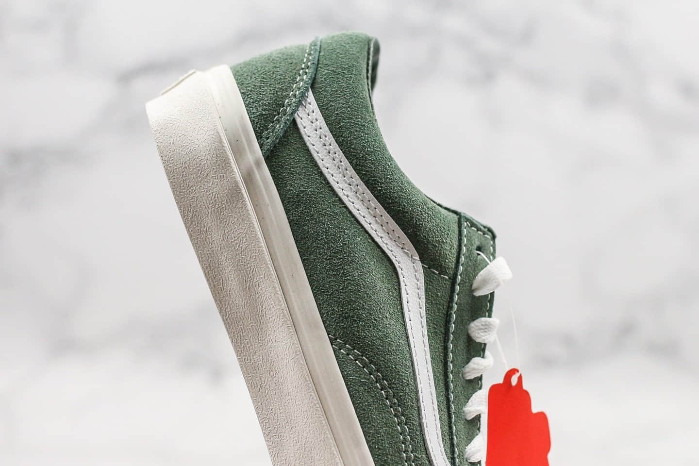 万斯Vans Sunde Sk8-Hi公司级版本低帮麂皮硫化板鞋橄榄绿配色原厂硫化工艺内置鞋盒钢印