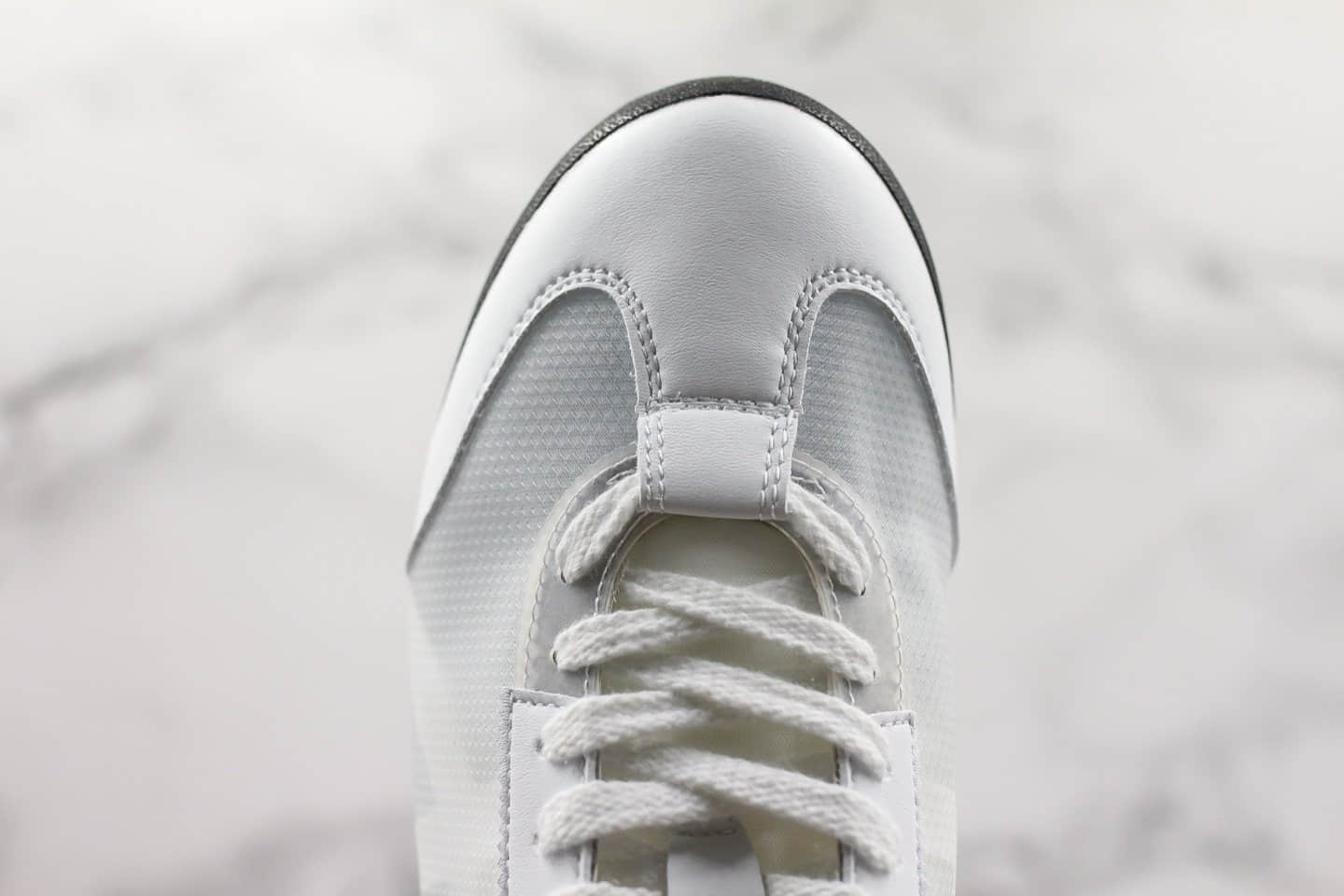 亚瑟士Asics Onitsuka Tiger Mexico 66公司级版本鬼冢虎低帮蝉翼半透明网纱白黑配色原厂大底原盒原标 货号:1183A261-100