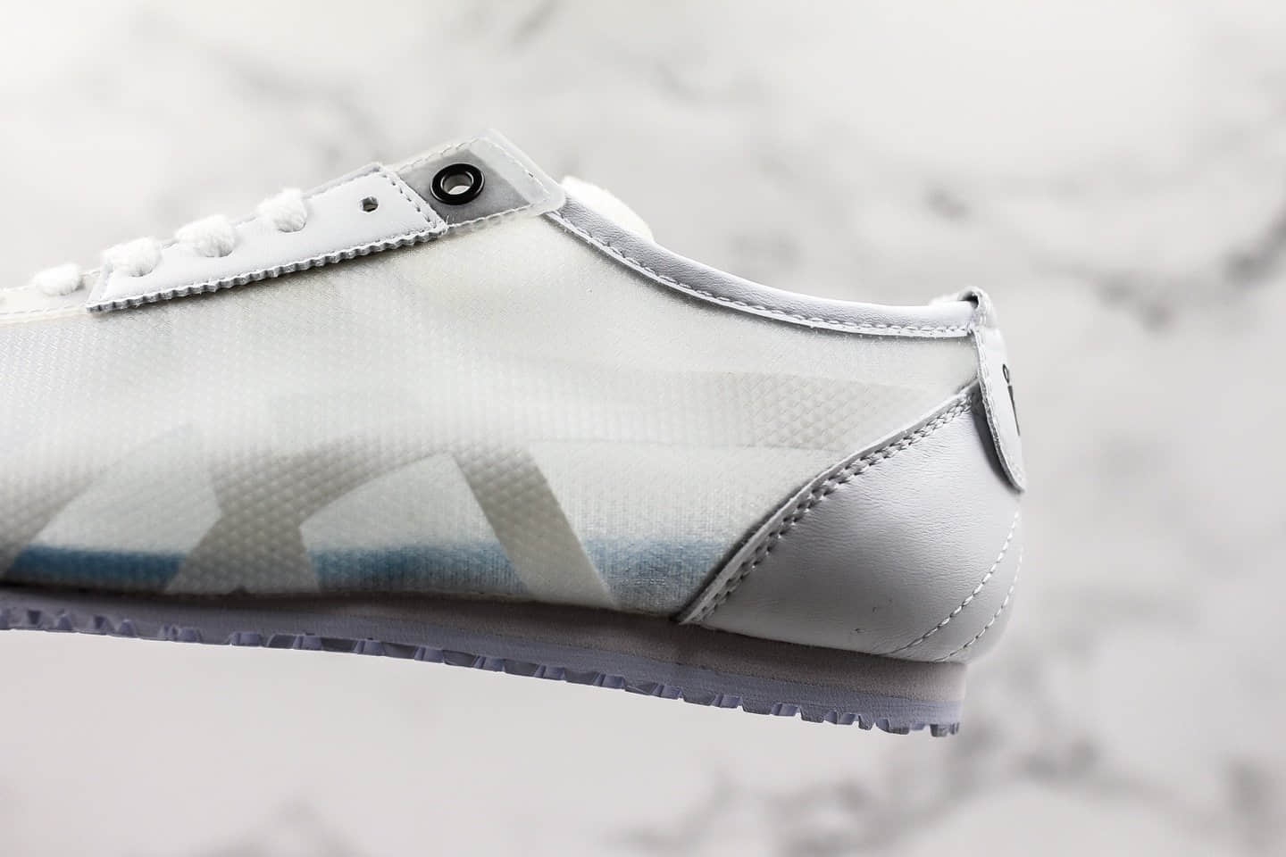 亚瑟士Asics Onitsuka Tiger Mexico 66公司级版本鬼冢虎低帮蝉翼半透明网纱白黑配色原厂大底原盒原标 货号:1183A261-100