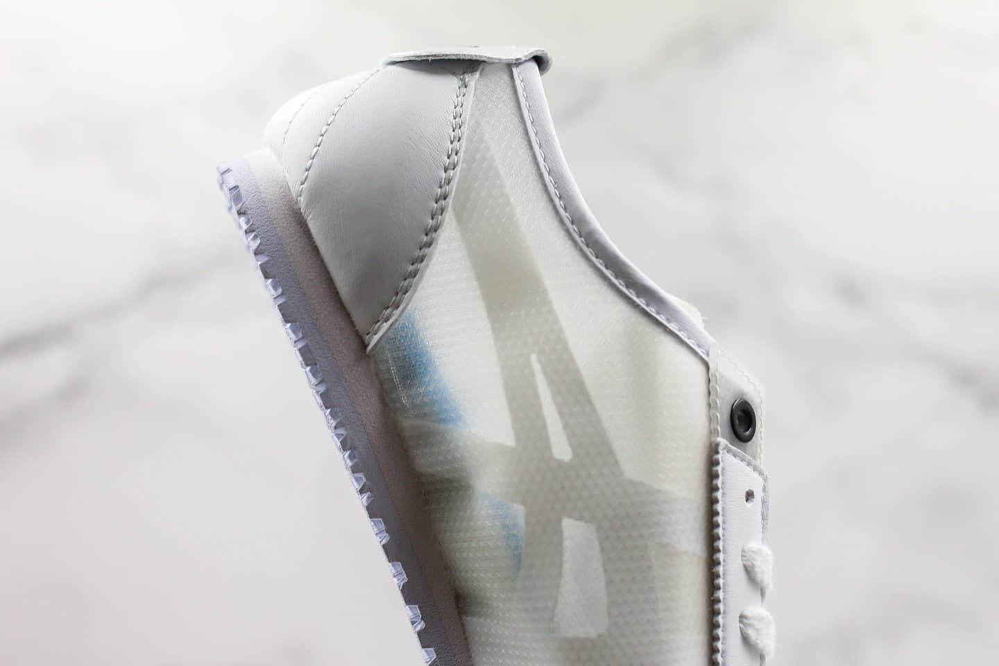 亚瑟士Asics Onitsuka Tiger Mexico 66公司级版本鬼冢虎低帮蝉翼半透明网纱白黑配色原厂大底原盒原标 货号:1183A261-100