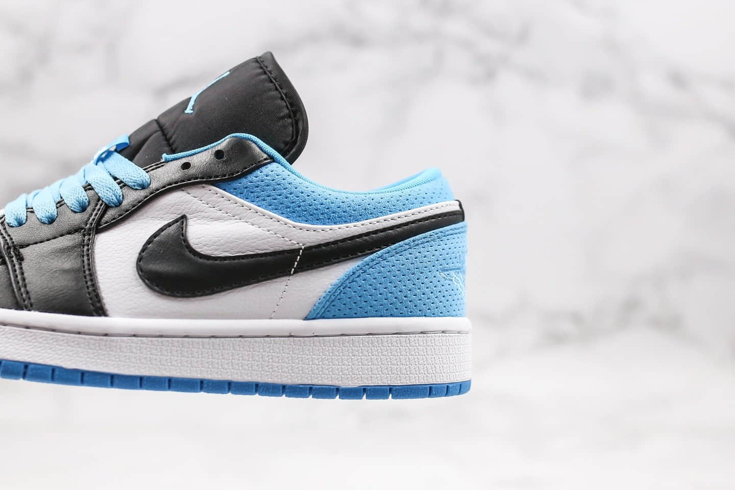 乔丹Air Jordan 1 Low Laser Blue纯原版本低帮AJ1黑蓝脚趾配色原盒原标区别市面通货版本 货号:CK3022-004