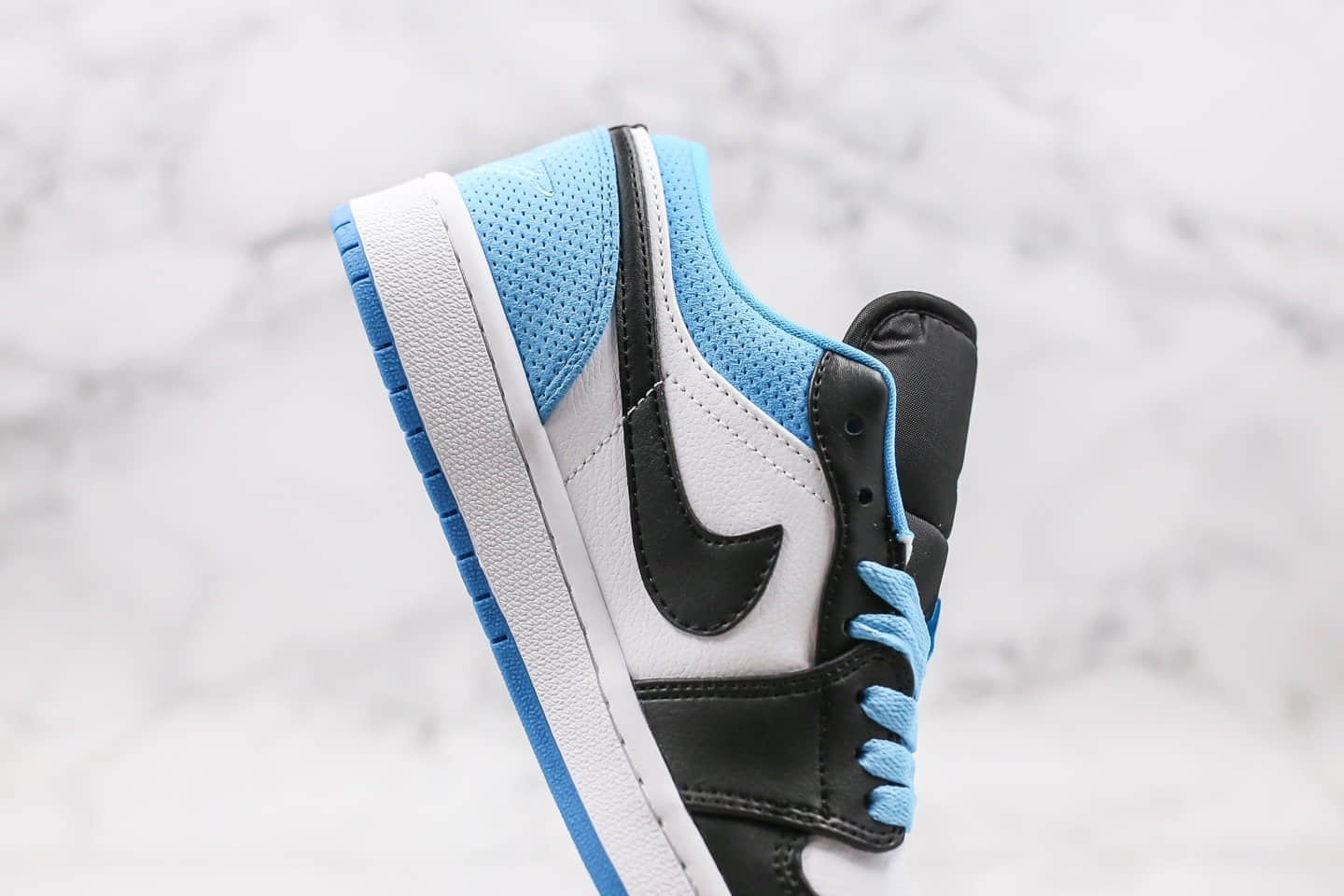 乔丹Air Jordan 1 Low Laser Blue纯原版本低帮AJ1黑蓝脚趾配色原盒原标区别市面通货版本 货号:CK3022-004
