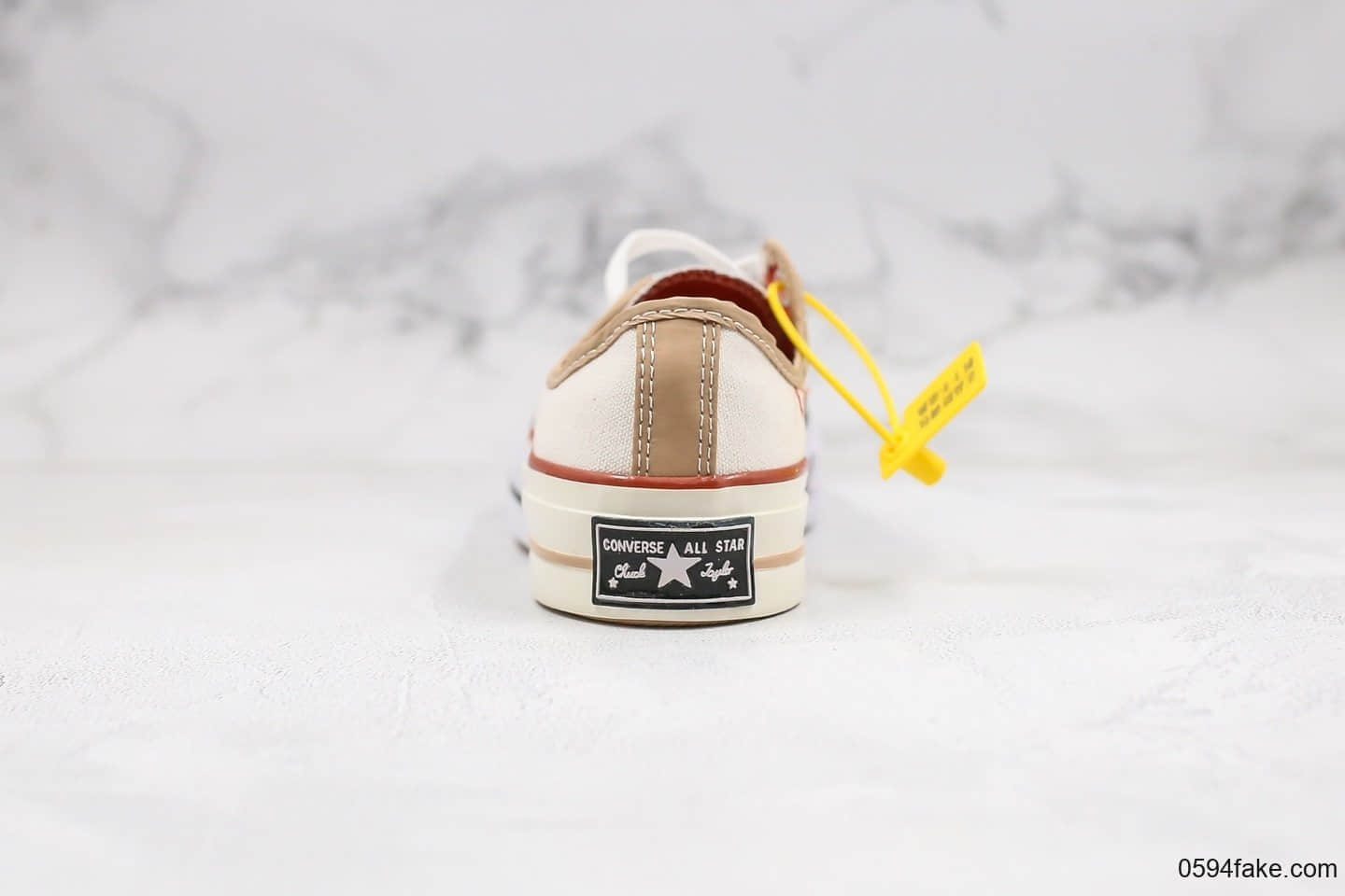匡威Converse Restructured Chuck 1970 High White公司级版本低帮米白解构系列双拼补丁正确硅蓝PU中底原厂硫化 货号:167673C