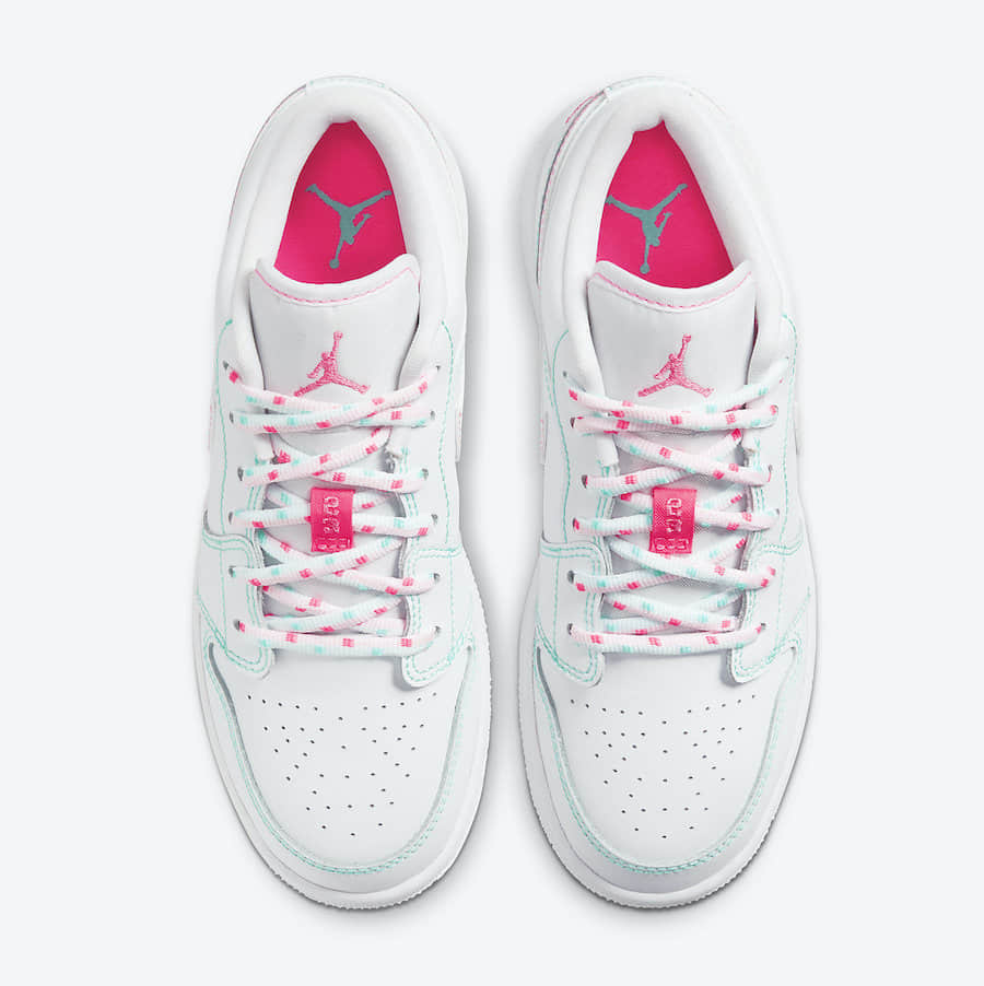 乔丹低帮儿童棉花糖粉配色Air Jordan 1 Low GS即将发售 货号：554723-101
