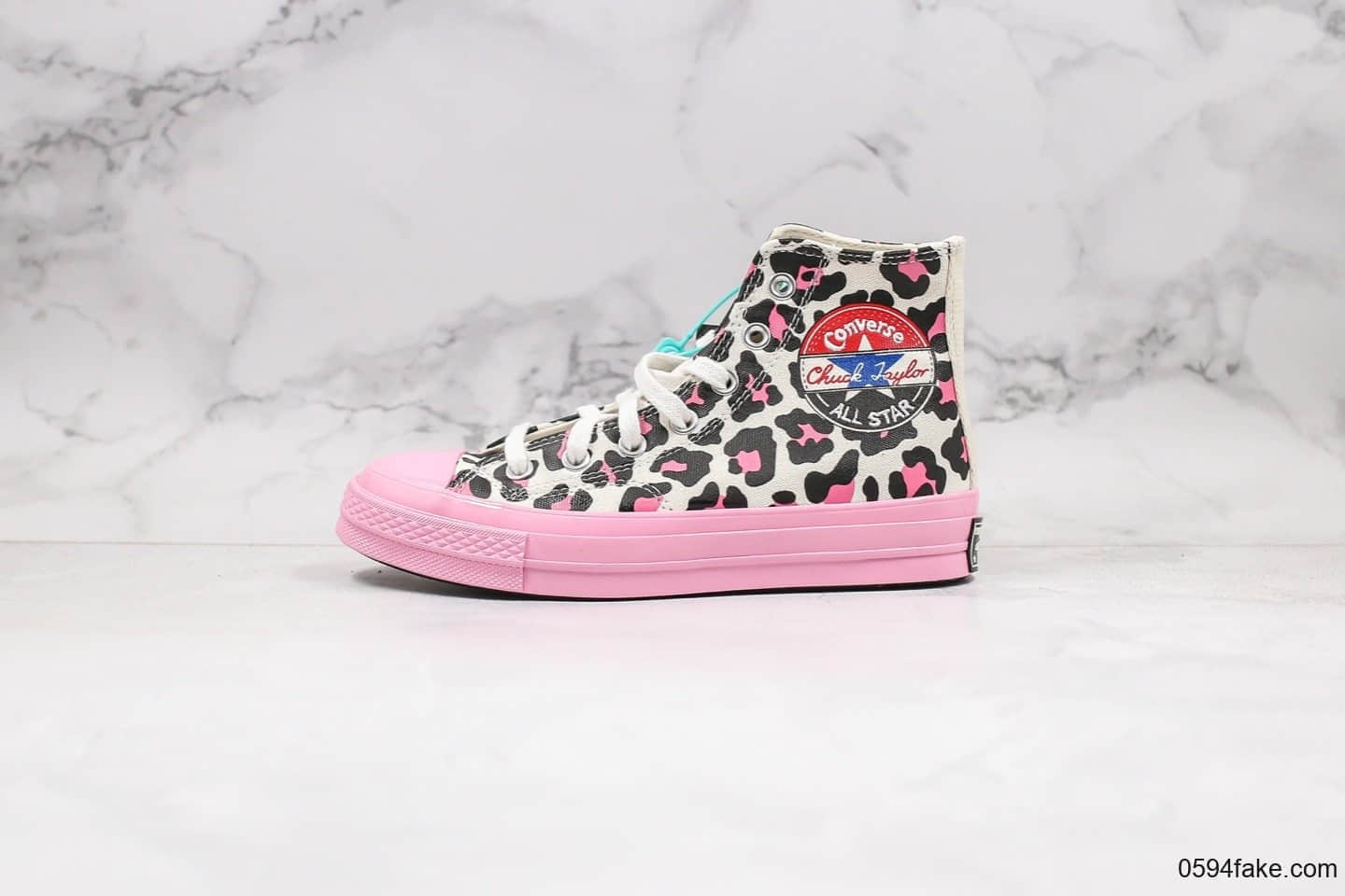 匡威Converse 1970S公司级版本高帮豹纹粉色原厂硫化大底正确硅蓝软中底原盒原标 货号:166749C