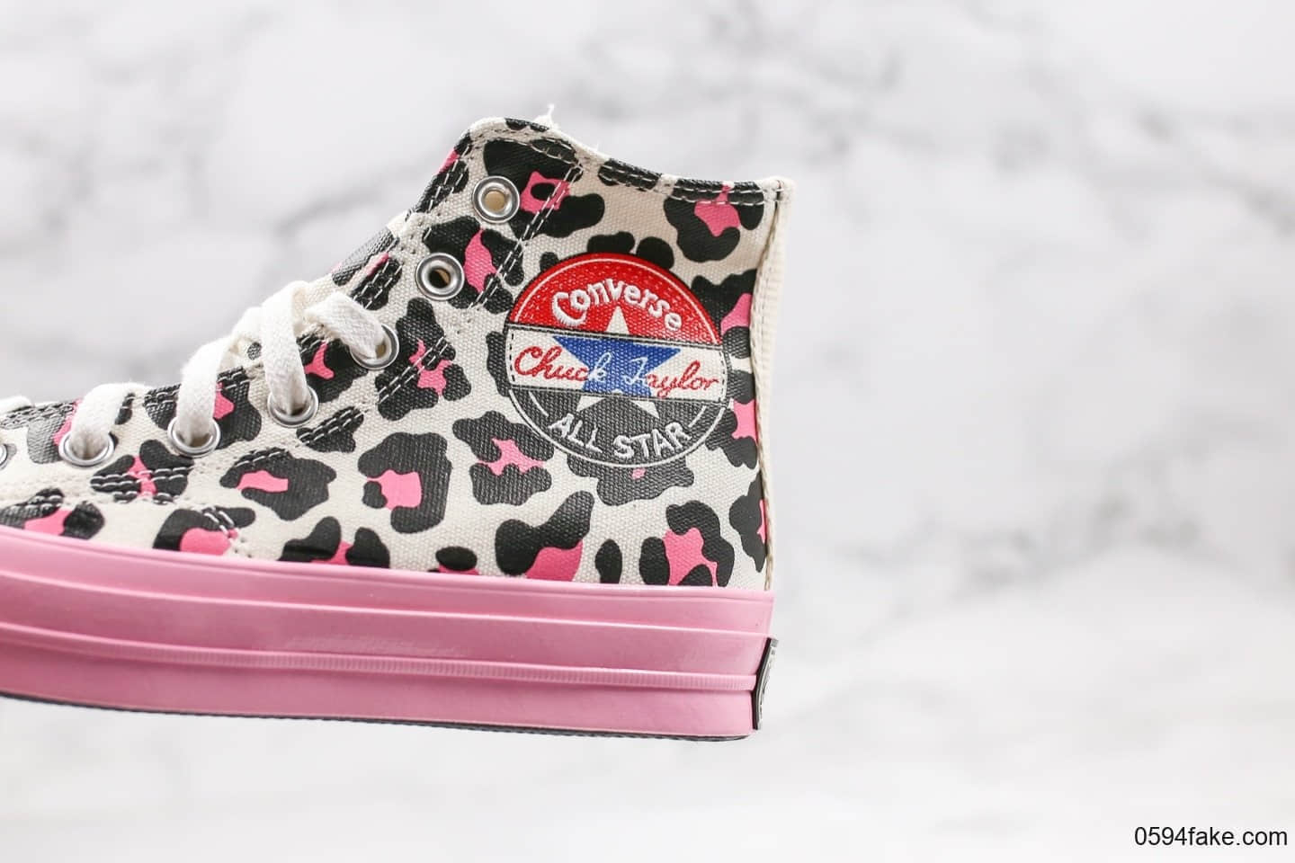 匡威Converse 1970S公司级版本高帮豹纹粉色原厂硫化大底正确硅蓝软中底原盒原标 货号:166749C