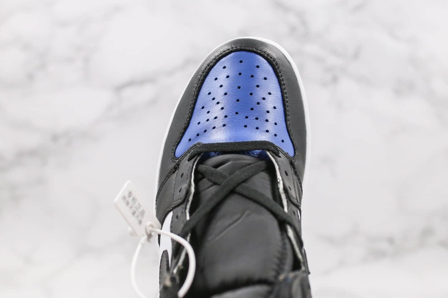 乔丹Air Jordan AJ1 High OG Game Royal纯原版本高帮AJ1新黑蓝脚趾原盒原标原档案数据开发正确头层皮料 货号：555088-041