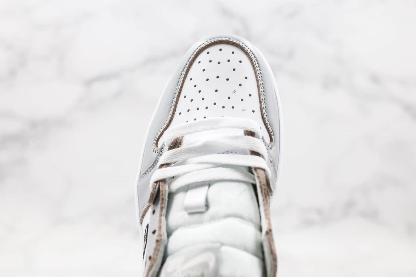 乔丹Air Jordan 1 High OG Grey x Dior联名款纯原版本低帮AJ1灰黑色原盒原标原档案数据开发 货号:CN8608-002