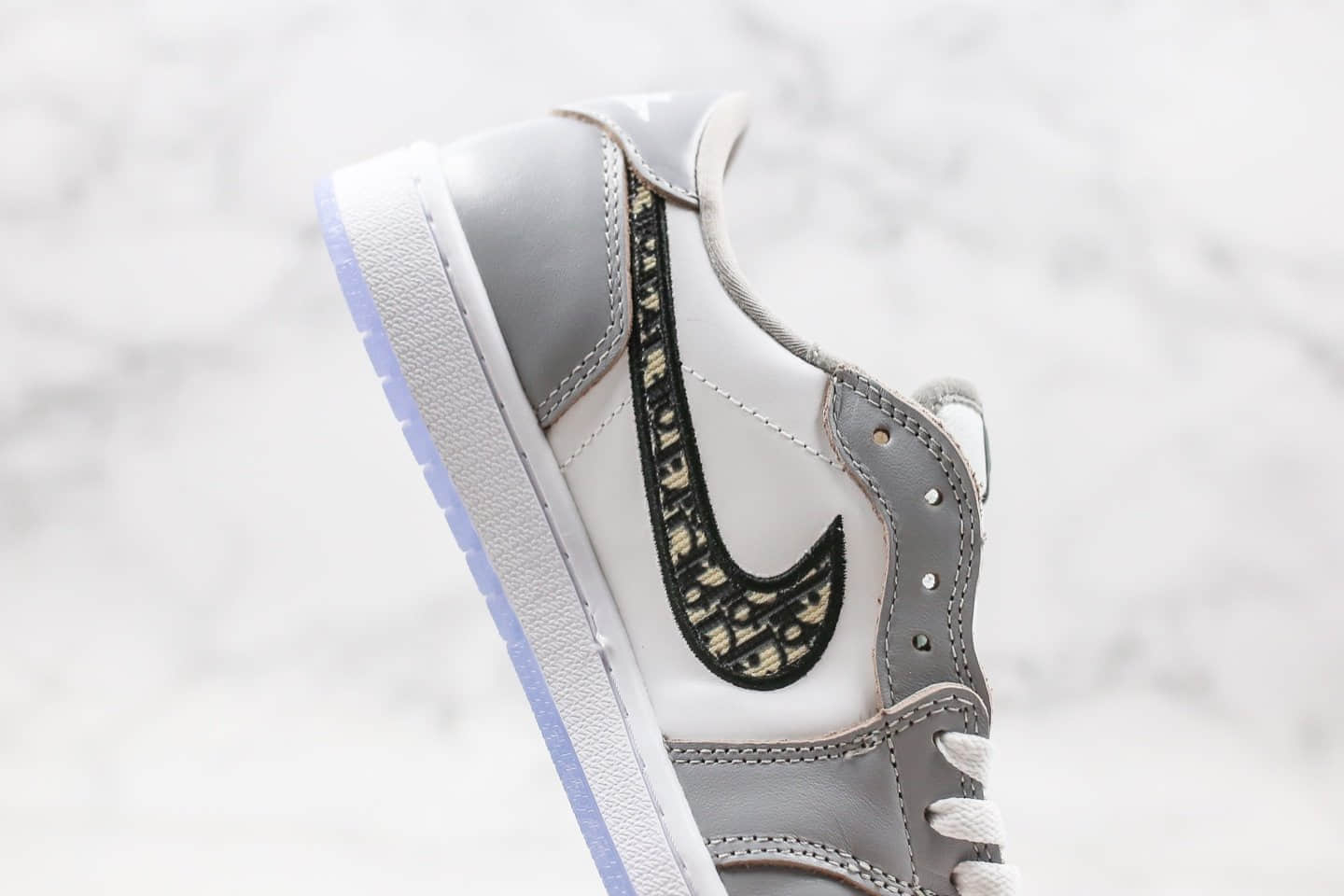 乔丹Air Jordan 1 High OG Grey x Dior联名款纯原版本低帮AJ1灰黑色原盒原标原档案数据开发 货号:CN8608-002