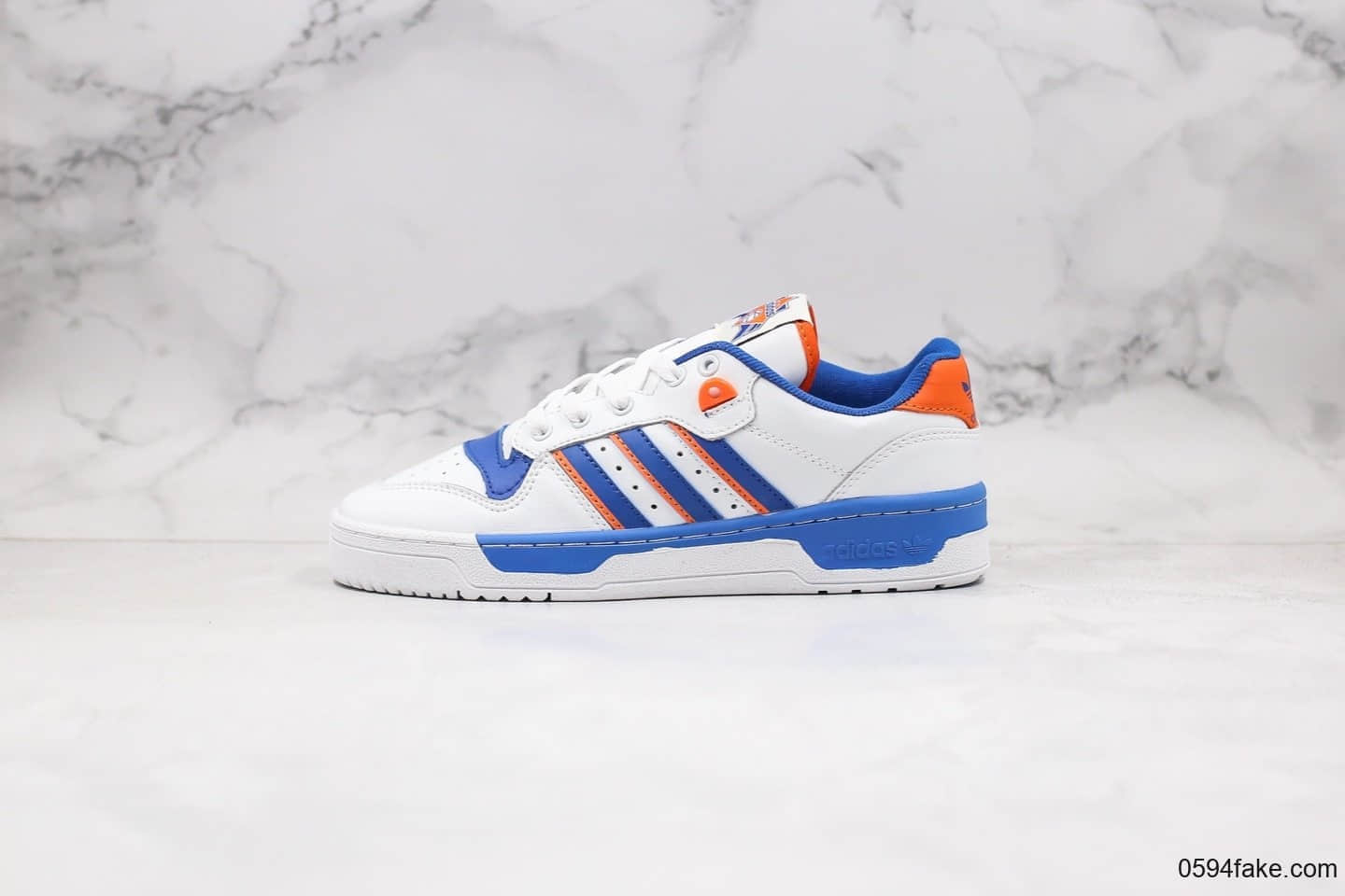 阿迪达斯Adidas RIVALRY LOW W纯原版本三叶草校园板鞋白红蓝色原盒原标原档案数据开发 货号:FU6833