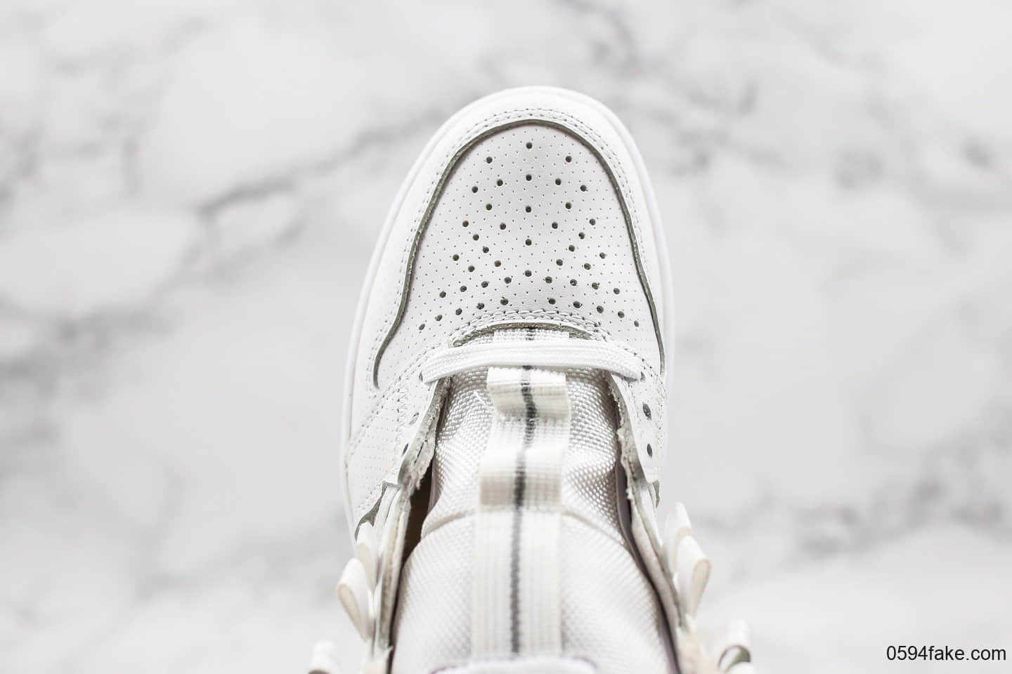 乔丹Air Jordan 1 RETRO HIGH OG纯原版本高帮AJ1编织铠甲白色原档案数据开发原盒原标 货号:CD6757-100