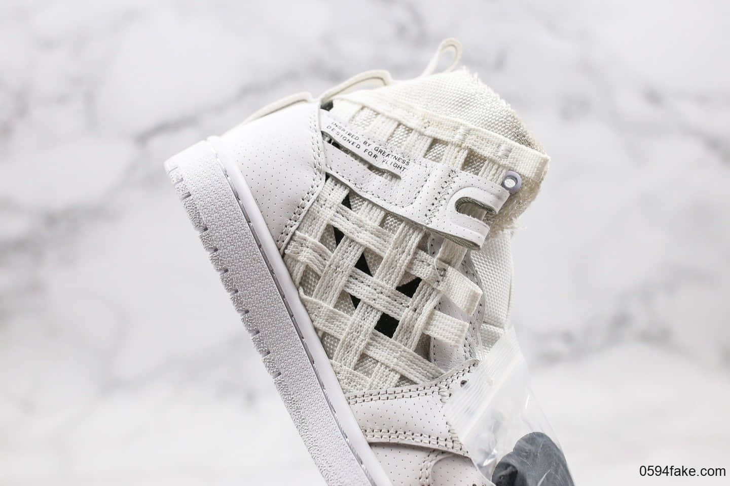 乔丹Air Jordan 1 RETRO HIGH OG纯原版本高帮AJ1编织铠甲白色原档案数据开发原盒原标 货号:CD6757-100