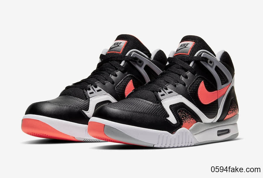 经典配色反转!Nike Air Tech Challenge 2“黑熔岩”后天发售! 货号:CQ0936-001