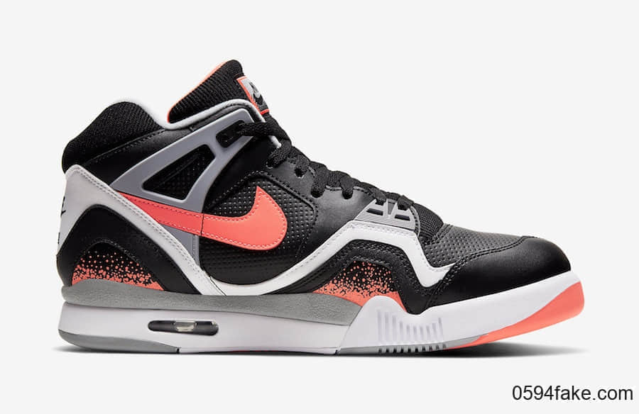 经典配色反转!Nike Air Tech Challenge 2“黑熔岩”后天发售! 货号:CQ0936-001
