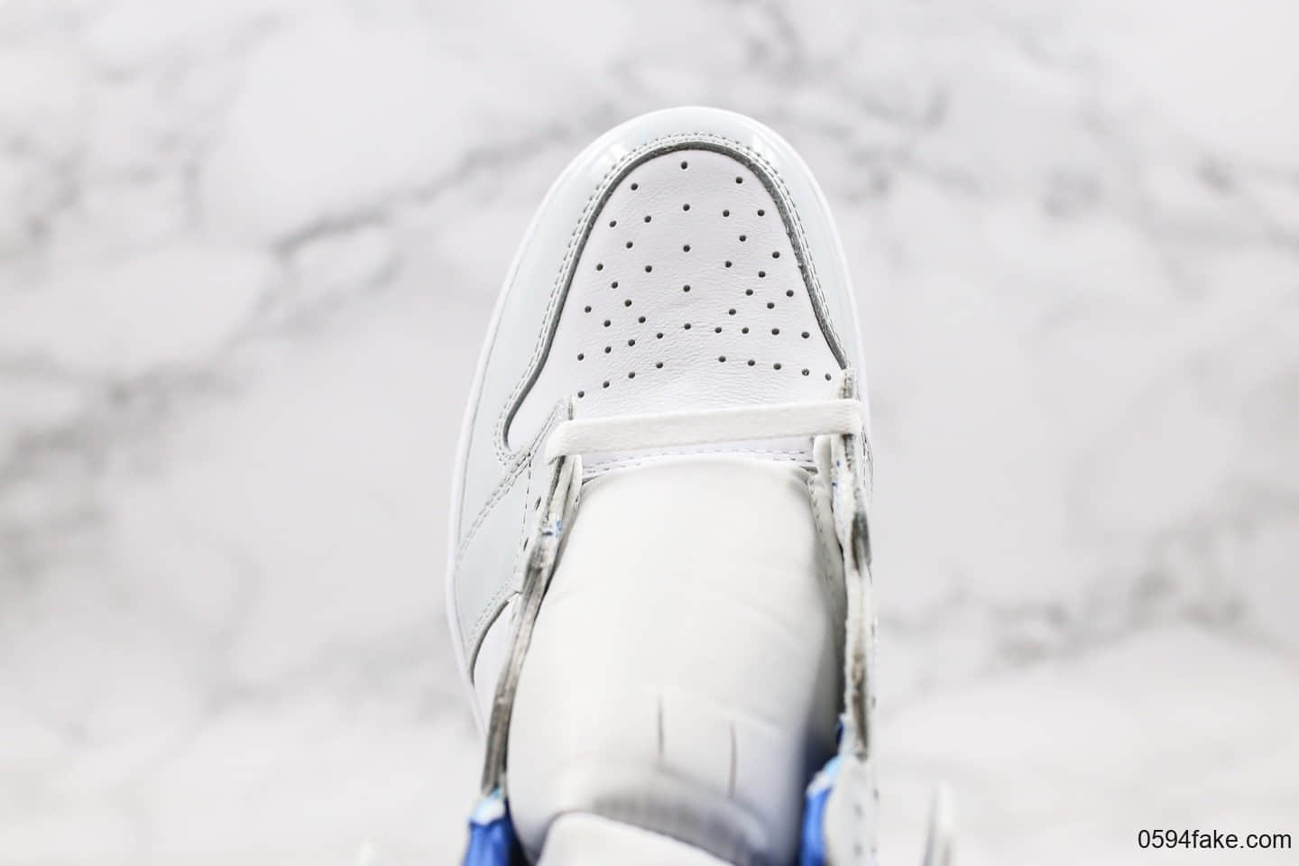 乔丹Air Jordan 1 Zoom R2T Racer Blue纯原版本高帮AJ1小迪奥灰白渐变色原档案数据开发原盒原标正确小蛮腰后跟 货号:CK6637-104