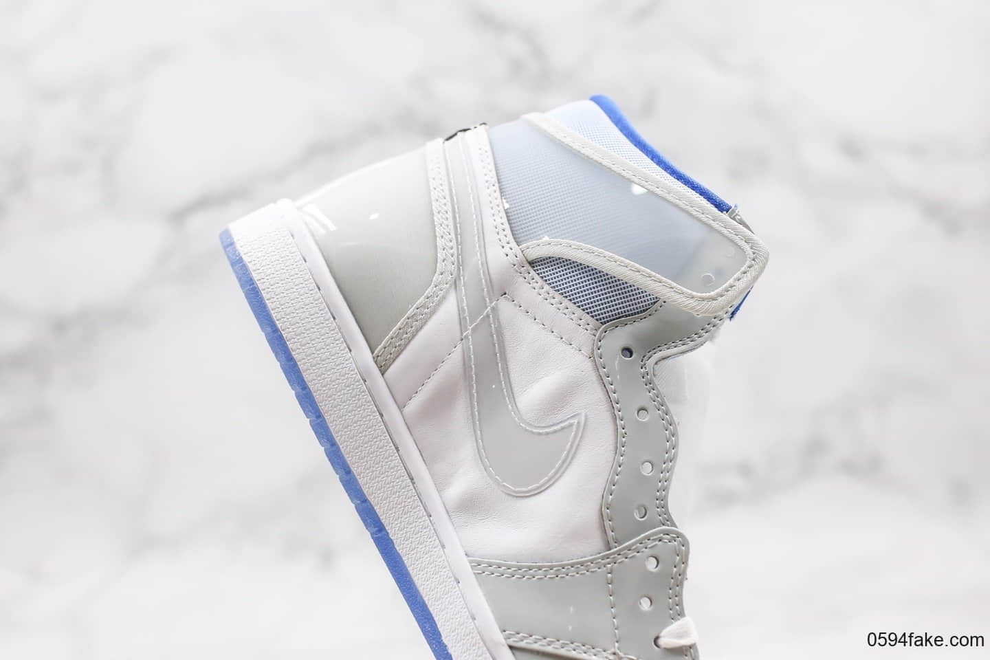 乔丹Air Jordan 1 Zoom R2T Racer Blue纯原版本高帮AJ1小迪奥灰白渐变色原档案数据开发原盒原标正确小蛮腰后跟 货号:CK6637-104