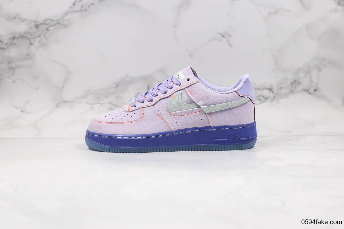 耐克Nike Air Force 1 07纯原版本低帮空军一号断勾紫罗兰配色内置全掌气垫正确无色差原盒原标 货号:CT7358-500