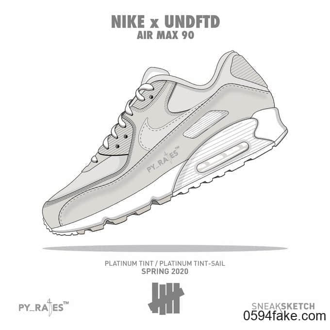 全新Undefeated x Nike Air Max 90细节图曝光!今年春季发售!