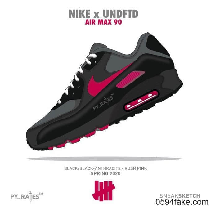 全新Undefeated x Nike Air Max 90细节图曝光!今年春季发售!