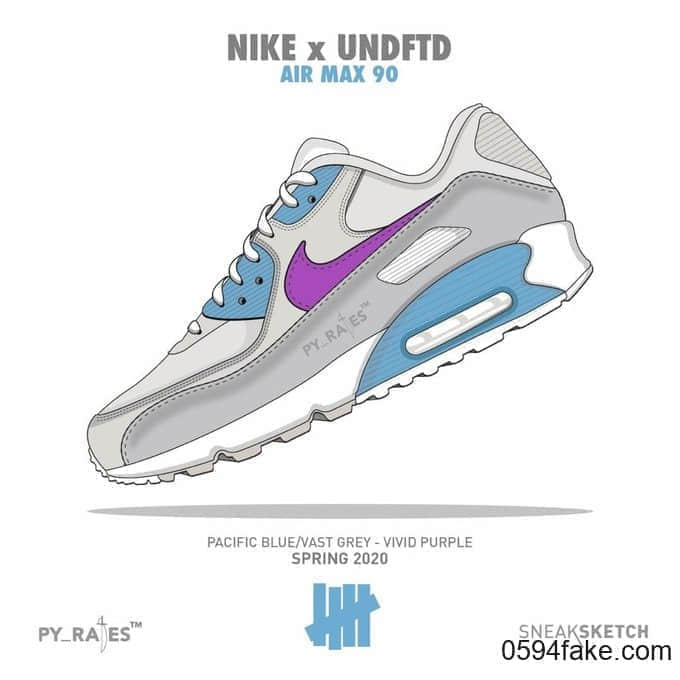 全新Undefeated x Nike Air Max 90细节图曝光!今年春季发售!