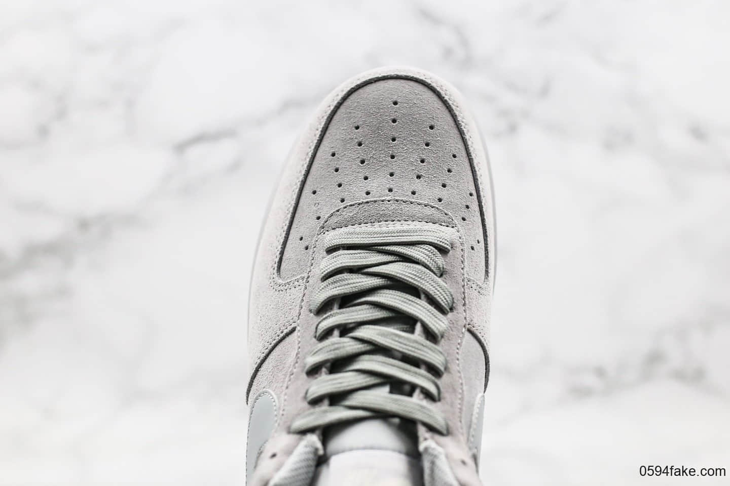 耐克Air Force 1 Low Grey Suede Men公司级版本空军一号低帮AF1狼灰配色原厂纸板内置气垫 货号：BQ4329-001
