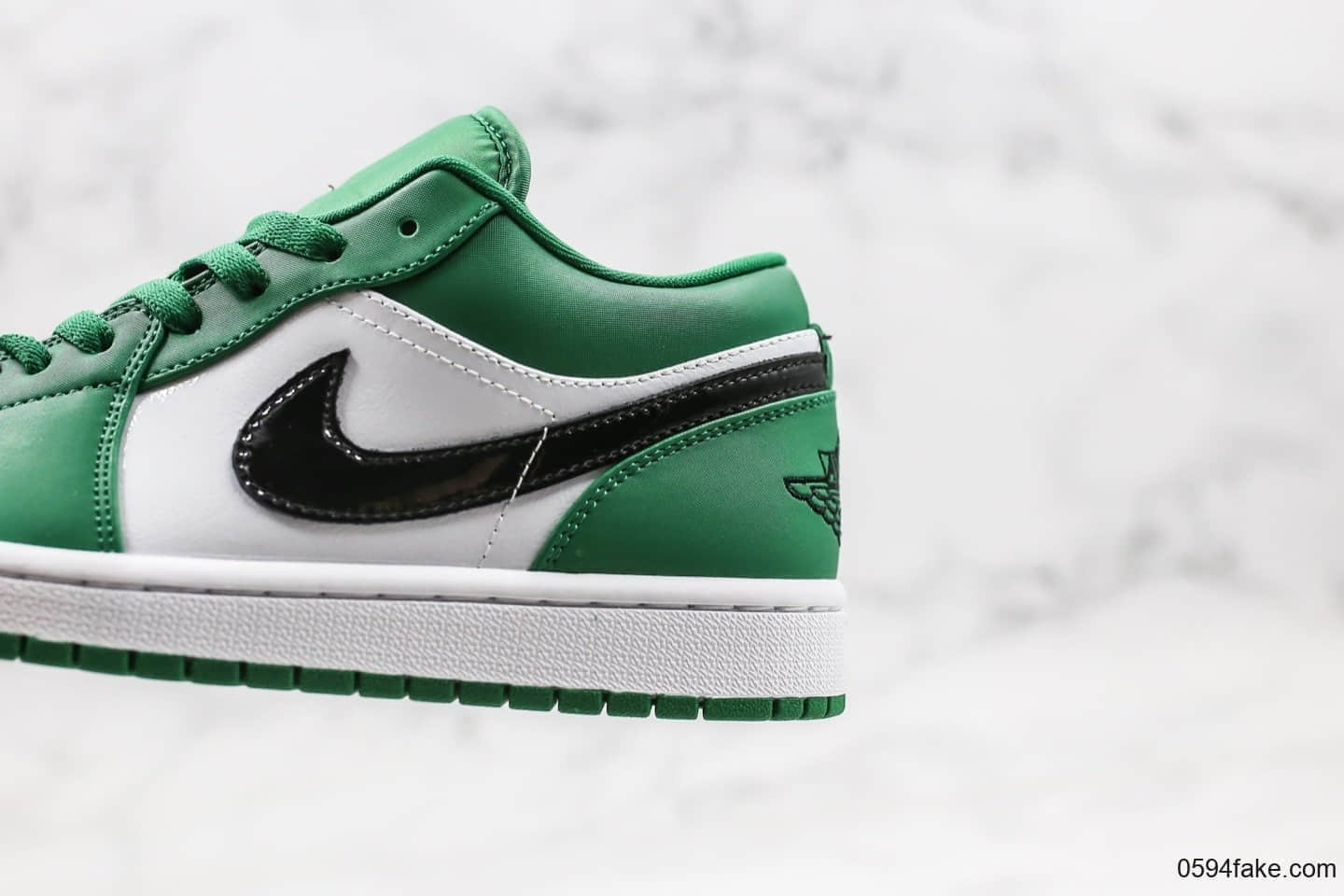 乔丹Air Jordan 1 Low纯原版本低帮AJ1小凯尔特人白绿配色头层原裁片 货号：553558-301